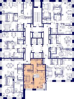 1-к квартира, строящийся дом, 60м2, 9/28 этаж