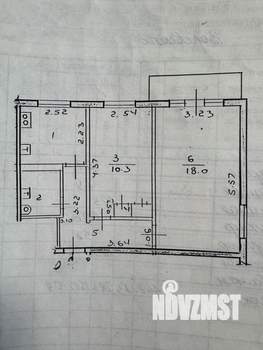 2-к квартира, вторичка, 43м2, 5/5 этаж
