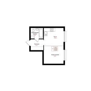 Студия квартира, вторичка, 30м2, 10/25 этаж