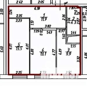 2-к квартира, сданный дом, 53м2, 25/25 этаж