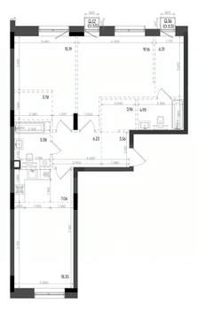 3-к квартира, вторичка, 94м2, 2/6 этаж
