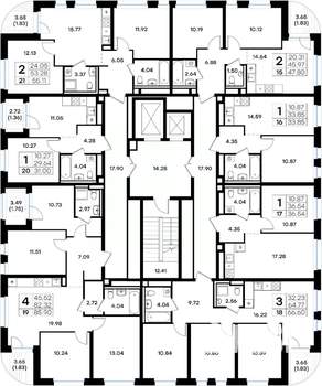 1-к квартира, вторичка, 34м2, 4/10 этаж