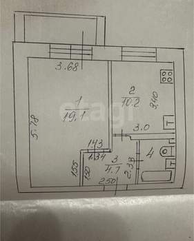 1-к квартира, вторичка, 37м2, 3/15 этаж