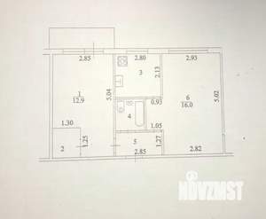 2-к квартира, вторичка, 43м2, 3/5 этаж