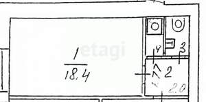 Студия квартира, вторичка, 25м2, 8/9 этаж