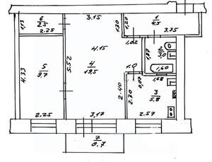 2-к квартира, вторичка, 45м2, 5/5 этаж