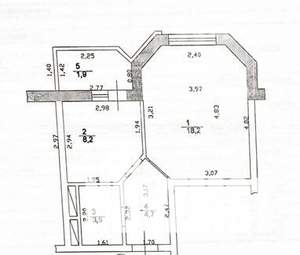 1-к квартира, вторичка, 37м2, 6/17 этаж