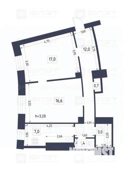 2-к квартира, вторичка, 58м2, 2/5 этаж