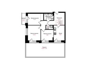 3-к квартира, вторичка, 66м2, 9/25 этаж
