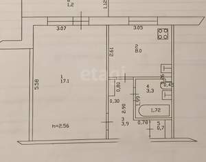 1-к квартира, вторичка, 33м2, 5/10 этаж