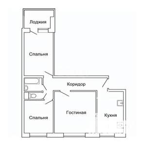 3-к квартира, вторичка, 82м2, 6/18 этаж