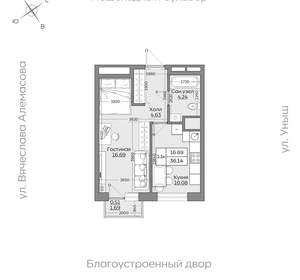 1-к квартира, вторичка, 36м2, 9/24 этаж