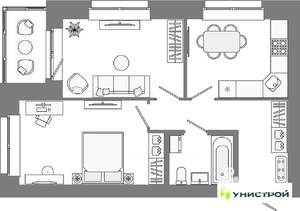 2-к квартира, вторичка, 48м2, 4/10 этаж