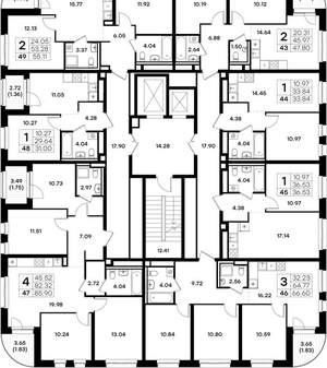 2-к квартира, вторичка, 55м2, 8/10 этаж