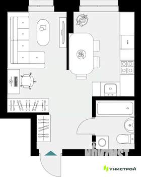 1-к квартира, вторичка, 31м2, 5/18 этаж