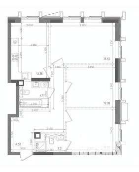 3-к квартира, вторичка, 78м2, 21/22 этаж