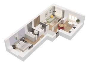 2-к квартира, строящийся дом, 57м2, 5/15 этаж