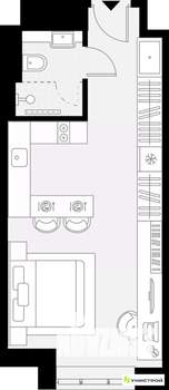 1-к квартира, вторичка, 28м2, 2/27 этаж