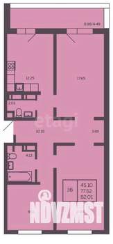 3-к квартира, вторичка, 77м2, 6/17 этаж
