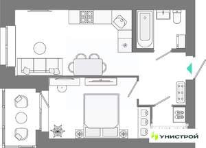 2-к квартира, вторичка, 39м2, 6/10 этаж