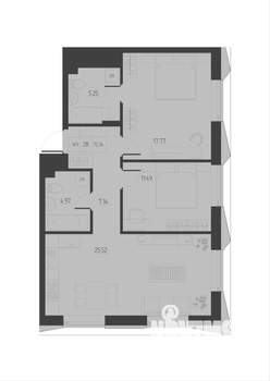 2-к квартира, вторичка, 72м2, 4/6 этаж