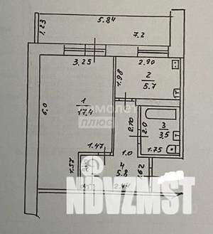 1-к квартира, вторичка, 37м2, 6/9 этаж