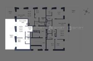 1-к квартира, вторичка, 72м2, 2/5 этаж