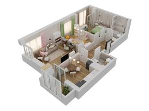 3-к квартира, строящийся дом, 80м2, 4/19 этаж