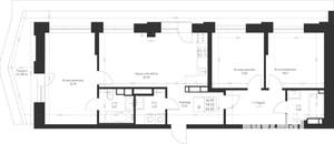 3-к квартира, вторичка, 85м2, 5/23 этаж