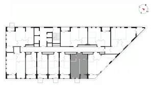 1-к квартира, вторичка, 45м2, 6/23 этаж