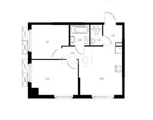 2-к квартира, вторичка, 47м2, 10/18 этаж
