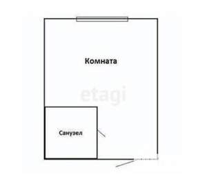 Студия квартира, вторичка, 13м2, 1/5 этаж