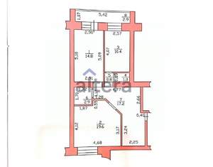 2-к квартира, вторичка, 67м2, 10/10 этаж