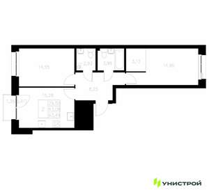 2-к квартира, вторичка, 63м2, 5/7 этаж