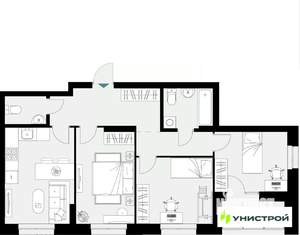 3-к квартира, вторичка, 73м2, 12/18 этаж