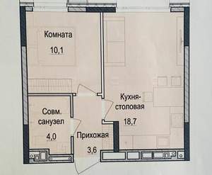 1-к квартира, вторичка, 36м2, 3/18 этаж