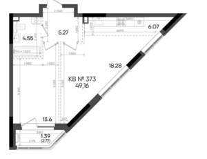 2-к квартира, вторичка, 49м2, 8/23 этаж