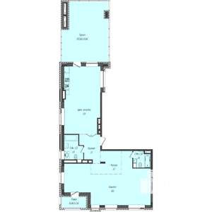 1-к квартира, строящийся дом, 121м2, 4/4 этаж