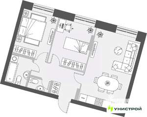 2-к квартира, вторичка, 61м2, 5/26 этаж