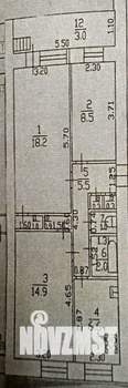 3-к квартира, вторичка, 64м2, 5/9 этаж