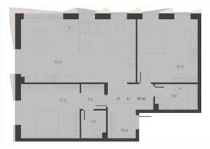 2-к квартира, вторичка, 101м2, 4/5 этаж