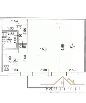 2-к квартира, вторичка, 48м2, 4/5 этаж