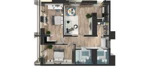 2-к квартира, вторичка, 72м2, 12/24 этаж