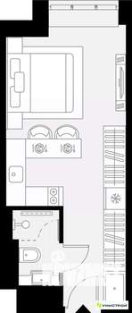 1-к квартира, вторичка, 22м2, 4/27 этаж
