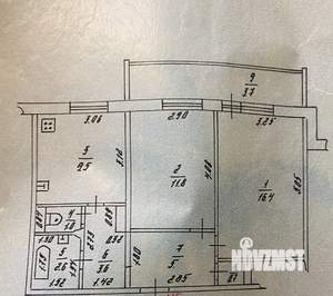 2-к квартира, вторичка, 54м2, 2/9 этаж