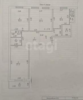 3-к квартира, вторичка, 111м2, 5/25 этаж