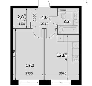 1-к квартира, вторичка, 35м2, 18/19 этаж