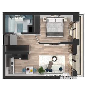 1-к квартира, вторичка, 42м2, 8/23 этаж