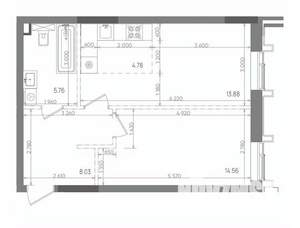 2-к квартира, вторичка, 47м2, 9/22 этаж