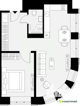 1-к квартира, вторичка, 44м2, 5/27 этаж